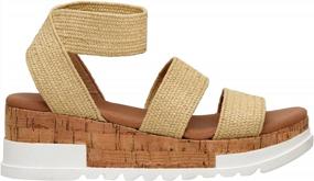 img 1 attached to Cushionaire'S Comfortable Naomi Cork Wedge Sandals For Women With Wide Widths