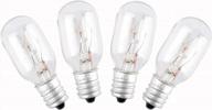 pack of 4 ge/general electric 10-watt appliance light bulbs (110v) for dryers - model we4m305 logo