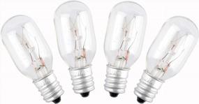 img 4 attached to Pack Of 4 GE/General Electric 10-Watt Appliance Light Bulbs (110V) For Dryers - Model WE4M305