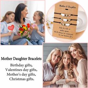 img 3 attached to Cherish Your Bond: Heart-Shaped Back To School Bracelet Set For Moms And Daughters By MANVEN