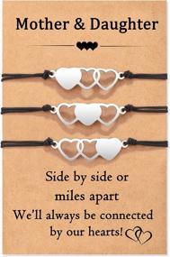 img 4 attached to Cherish Your Bond: Heart-Shaped Back To School Bracelet Set For Moms And Daughters By MANVEN