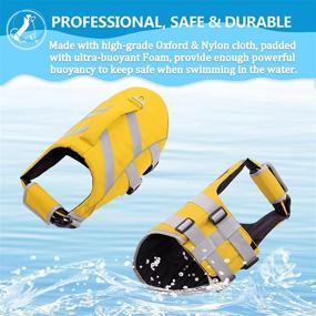 img 3 attached to 🐶 AOFITEE Dog Life Jacket: Ripstop Vest for Dog Safety, Boating, and Swimming