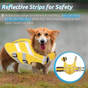 img 1 attached to 🐶 AOFITEE Dog Life Jacket: Ripstop Vest for Dog Safety, Boating, and Swimming