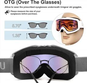 img 1 attached to Unigear Ski & Snowboard Goggles - Clear Vision, Anti-Fog & UV Protection For All Ages