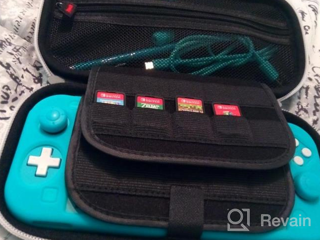 img 1 attached to Organize Your Nintendo Switch Lite On-The-Go With ButterFox Slim Carrying Case In Coral/Gray With Game & SD Card Slots! review by Prem Reyel