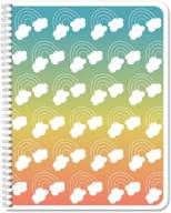 bookfactory cute notebook / college ruled notebook / blank ruled journal for students - cute rainbows cover, 100 pages, wire-o, 8.5" x 11" (jou-100-7cw-pp(rainbows)) logo
