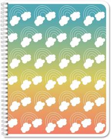 img 2 attached to BookFactory Cute Notebook / College Ruled Notebook / Blank Ruled Journal For Students - Cute Rainbows Cover, 100 Pages, Wire-O, 8.5" X 11" (JOU-100-7CW-PP(Rainbows))