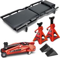 🚗 powerbuilt 6 piece car jack and garage creeper service set – all-in-one 2 ton vehicle lift with jackstands, folding creeper, and car repair garage equipment - 640816 логотип