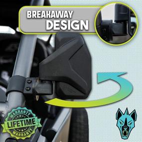 img 1 attached to 🚙 Chupacabra Offroad - High Impact Rear View/Side UTV Mirrors with SPOT Mirror - For 1.6"-2" Roll Cage - RZR Can Am Yamaha Honda Arctic Cat