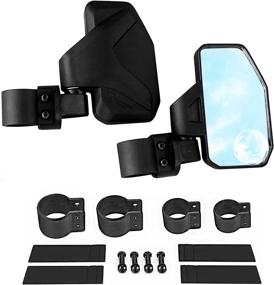 img 4 attached to 🚙 Chupacabra Offroad - High Impact Rear View/Side UTV Mirrors with SPOT Mirror - For 1.6"-2" Roll Cage - RZR Can Am Yamaha Honda Arctic Cat