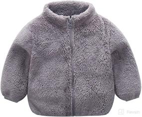 img 4 attached to 👶 Karuedoo Unisex Baby Kids Fleece Full Zip Up Hoodie - Fall Winter Solid Color Hooded Jacket Coat Outwear Sweater