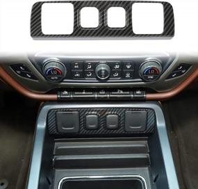 img 4 attached to Enhance Your 2014-2018 Silverado With Voodonala'S Carbon Fiber Center Console Feat. USB Socket Trim!