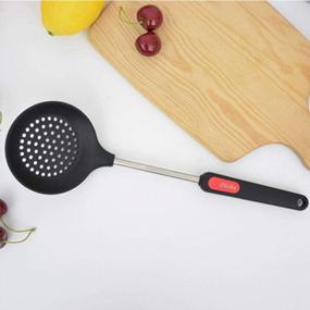 img 2 attached to Heat Resistant Silicone Slotted Spoon With Stainless Steel Handle - Perfect For Kitchen Cooking!
