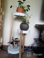 img 1 attached to 3 Tier Bamboo Plant Stand - Elegant Corner Display Holder For Indoor And Outdoor Garden, Home Decor And Plant Display Rack (3 Tier - 1) review by Brian Evans
