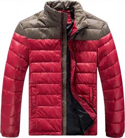 img 4 attached to Men'S White Duck Down Puffer Jacket By Fashciaga - Keep Warm In Style!