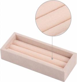 img 1 attached to 2-Slot Velvet Ring & Earring Organizer Set - Display Storage Inserts For Jewelry Box, Drawer, Dresser