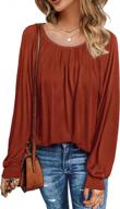 stay comfortable and stylish with wiholl long sleeve shirts for women - loose fit pleated tops and blouses логотип