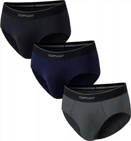 img 4 attached to 3-Pack COLORFULLEAF Mens Bamboo Rayon Underwear Briefs - Soft, Tagless & No Fly Pouch!