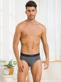 img 3 attached to 3-Pack COLORFULLEAF Mens Bamboo Rayon Underwear Briefs - Soft, Tagless & No Fly Pouch!