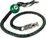 high-quality 42 long 1/2â€œ diameter green and black motorcycle get back whip with no. 6 pool ball логотип