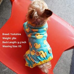 img 1 attached to 🦆 KYEESE Yellow Duck Dog Pajama: Soft, Stretchable Onesie for Pet Pjs and Dog Clothes