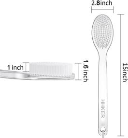 img 2 attached to BOROWN Comfortable Long Handled Exfoliation Transparent