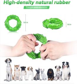 img 1 attached to Large Breed Non-Toxic Natural Rubber Dog Toys For Aggressive Chewers - Durable, Long-Lasting & Indestructible Fun To Chew, Chase And Fetch (Green)