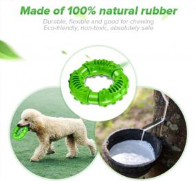 img 2 attached to Large Breed Non-Toxic Natural Rubber Dog Toys For Aggressive Chewers - Durable, Long-Lasting & Indestructible Fun To Chew, Chase And Fetch (Green)