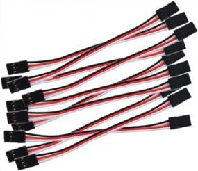 img 4 attached to DIYmall 10Pcs 3.93" Male To Male JR Plug Servo Extension Lead Wire Cable 100Mm For RC Plane