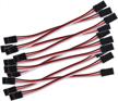 diymall 10pcs 3.93" male to male jr plug servo extension lead wire cable 100mm for rc plane logo