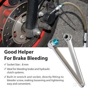 img 1 attached to 🔧 Mini 8mm Brake Fluid Clutch Bleeder Wrench: 12 Point for Brake Bleeding & Hydraulic Clutch Systems