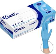 🧤 safe health nitro-v nitile-vinyl synthetic blue exam gloves-large - 100/box - latex-free powder-free disposable gloves for medical, clinic, nursing, food, salon, tattoo, cleaning logo