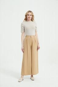 img 1 attached to Stylish Tronjori High-Waist Wide-Leg Palazzo Pants For Women In Regular Sizes - Perfect For Casual Wear