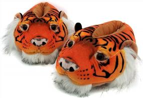 img 2 attached to Furry Friend Feet: Get Cozy With Onmygogo Fuzzy Animal Tiger Slippers For Kids And Adults This Winter Season
