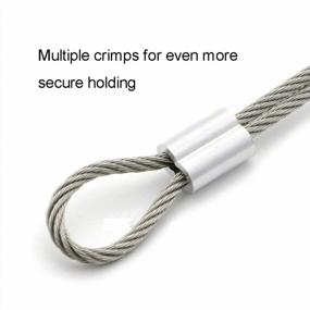 img 2 attached to TOYELIU 100Pcs Aluminum Crimping Loop Sleeves Cable Crimp For 1/16" Diameter Wire Rope