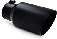 mbrp t5072blk dual wall angled exhaust tip (black coated) - 6-inch o.d. logo