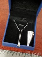 img 1 attached to Ristake Memorial Necklace: Stainless Steel Cremation Jewelry for Ashes review by Damion Pasquale