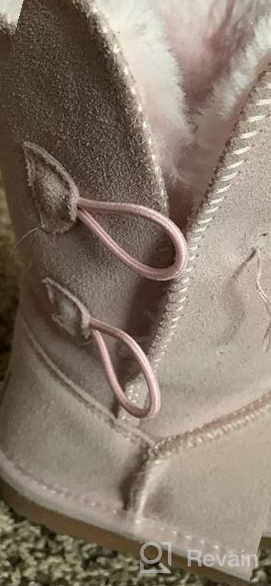 img 1 attached to Warm and Cozy Winter Sheepskin Fur Boots for Boys & Girls by DREAM PAIRS review by Steve Washington