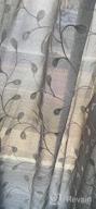 img 1 attached to Semi Sheer Curtains Linen Look Floral Embroidered Grommet 52X84 Inch Set Of 2 Grey MIUCO Living Room review by David Alvarado