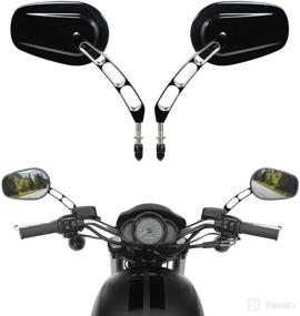 img 4 attached to High-Quality TCMT Rear View Mirrors for HARLEY DAVIDSON FLHT FLHR Road King FLHYUC FLTRX FLSTC FXDB Dyna FXDF FLSTF FLTRU Road Glide Ultra - Enhance Your Motorcycle's Visibility!