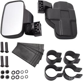 img 3 attached to 🔍 UTV Rear View / Side Mirror Set: Break Away Offroad Mirrors for Polaris RZR 900S XP 1000 Can Am Maverick X3 Gator Mirrors (1.75 - 2 Inch Mount)