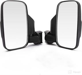 img 4 attached to 🔍 UTV Rear View / Side Mirror Set: Break Away Offroad Mirrors for Polaris RZR 900S XP 1000 Can Am Maverick X3 Gator Mirrors (1.75 - 2 Inch Mount)