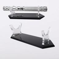 showcase your lightsaber in style with a detachable acrylic display holder - black logo