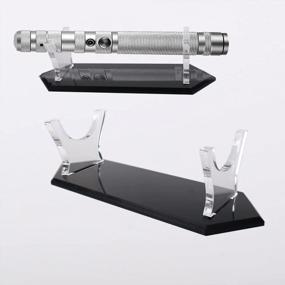 img 4 attached to Showcase Your Lightsaber In Style With A Detachable Acrylic Display Holder - Black