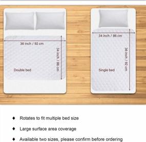 img 3 attached to 3-Pack Washable Waterproof Bed Pads Incontinence - Многоразовый подкладочный лист для защиты стула, дивана и матраса - 34 X 36 дюймов