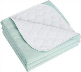 img 4 attached to 3-Pack Washable Waterproof Incontinence Bed Pads - Reusable Underpad Sheet For Chair, Sofa And Mattress Protection - 34 X 36 Inches