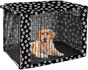 img 4 attached to Pethiy Dog Crate Cover - Durable Polyester Pet Kennel Cover - Universal Fit for Wire Dog Crate - Suitable for Most 36 inch Dog Crates - Cover Only - Black - 36 inches