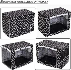 img 1 attached to Pethiy Dog Crate Cover - Durable Polyester Pet Kennel Cover - Universal Fit for Wire Dog Crate - Suitable for Most 36 inch Dog Crates - Cover Only - Black - 36 inches