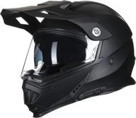 high-performing triangle motorcycle modular full face helmet off-road sport atv motocross dirt bike dual visor: dot approved logo