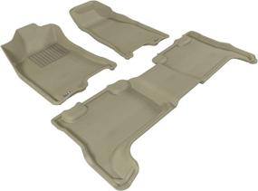 img 4 attached to 3D MAXpider Complete Set Custom Fit All-Weather Floor Mat For Select Chevrolet Colorado Models - Kagu Rubber (Tan)